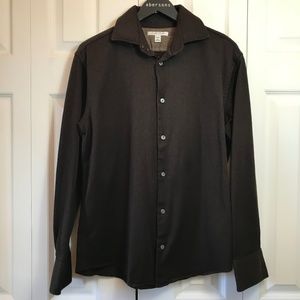 Banana Republic Brown Ribbed Button Down L/S Shirt